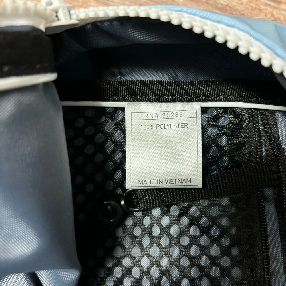 VGUC Adidas Core Mini Backpack Y2K Preppy Baby Blue Zipper Purse Bag Tote - Picture 4 of 7